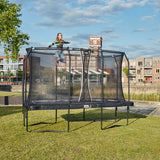 10ft x 7ft Salta Black Rectangular Premium Edition Trampoline with Enclosure