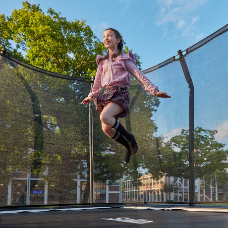 7ft x 5ft Salta Black Rectangular Premium Edition Trampoline with Enclosure