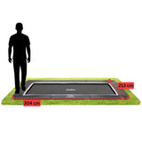 10ft x 7ft Salta Royal Baseground Black Rectangular Trampoline