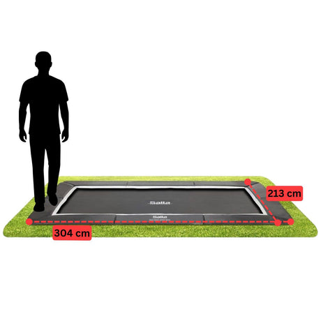 10ft x 7ft Salta Royal Baseground Black Rectangular Trampoline