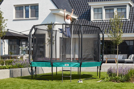 10ft Salta Green Round First Class Edition Trampoline with Enclosure