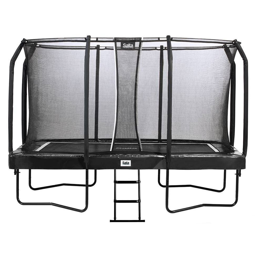 10ft x 7ft Salta Black Rectangular First Class Trampoline with Enclosure (5375A)