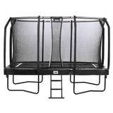 10ft x 7ft Salta Black Rectangular First Class Trampoline with Enclosure (5375A)