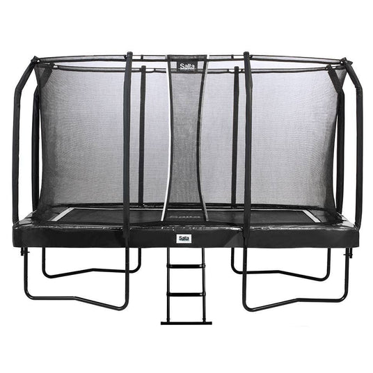 10ft x 7ft Salta Black Rectangular First Class Trampoline with Enclosure (5375A)