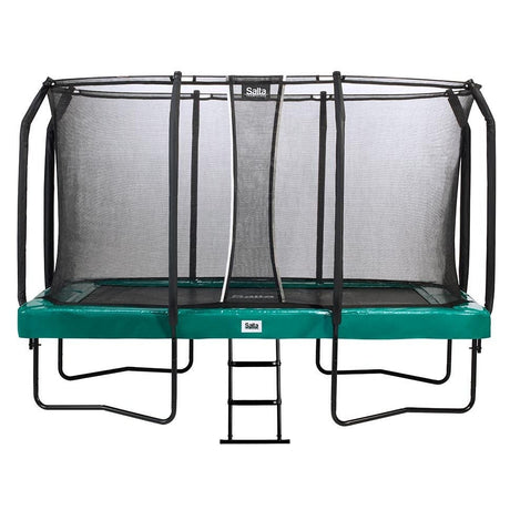10ft x 7ft Salta Green Rectangular First Class Trampoline with Enclosure (5375G)