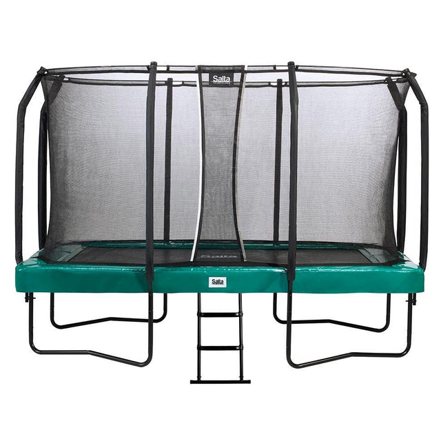 10ft x 7ft Salta Green Rectangular First Class Trampoline with Enclosure (5375G)
