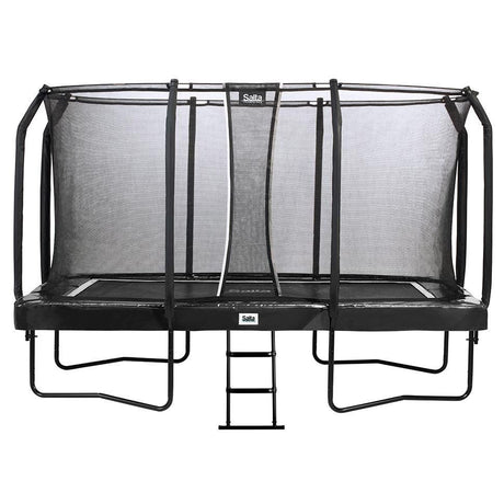 14ft x 8ft Salta Black Rectangular First Class Trampoline with Enclosure (5376A)