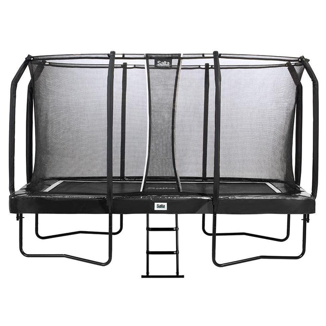 14ft x 8ft Salta Black Rectangular First Class Trampoline with Enclosure (5376A)