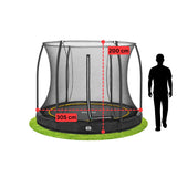 10ft Salta Black Comfort Edition InGround Round Trampoline with Enclosure