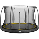 14ft Salta Black Comfort Edition InGround Round Trampoline with Enclosure