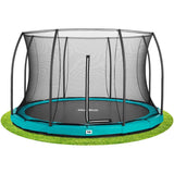14ft Salta Green Comfort Edition InGround Round Trampoline with Enclosure (5398G)B