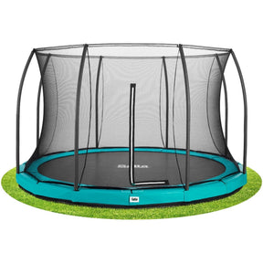 14ft Salta Green Comfort Edition InGround Round Trampoline with Enclosure (5398G)B
