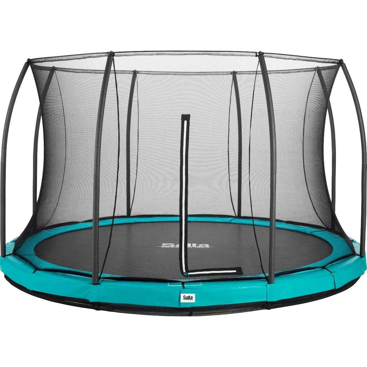 14ft Salta Green Comfort Edition InGround Round Trampoline with Enclosure (5398G)B