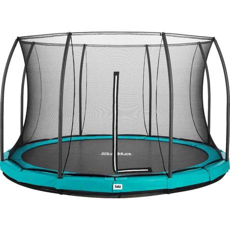 14ft Salta Green Comfort Edition InGround Round Trampoline with Enclosure (5398G)B