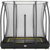 7ft x 5ft Salta Black Rectangular Comfort Edition Inground Trampoline with Enclosure