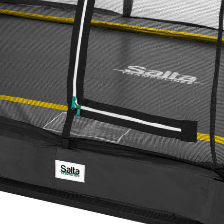 7ft x 5ft Salta Black Rectangular Comfort Edition Inground Trampoline with Enclosure