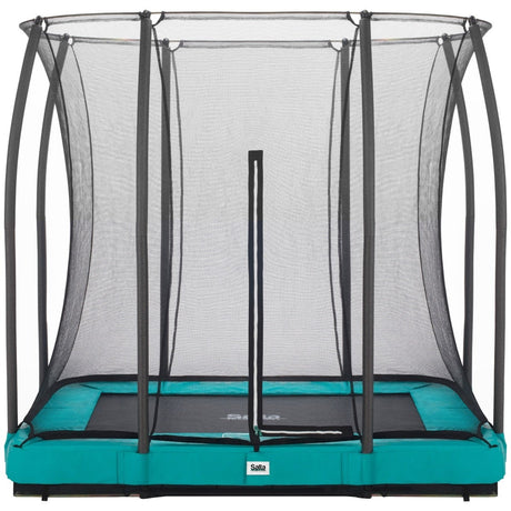 7ft x 5ft Salta Green Rectangular Comfort Edition Inground Trampoline with Enclosure