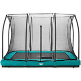 10ft x 7ft Salta Green Rectangular Comfort Edition Inground Trampoline with Enclosure - In Stock April