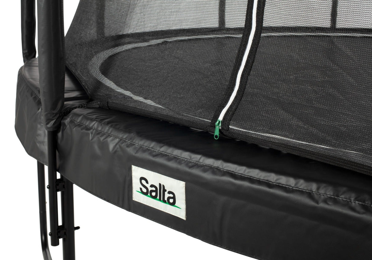 12ft Salta Black Round Premium Edition Trampoline with Enclosure