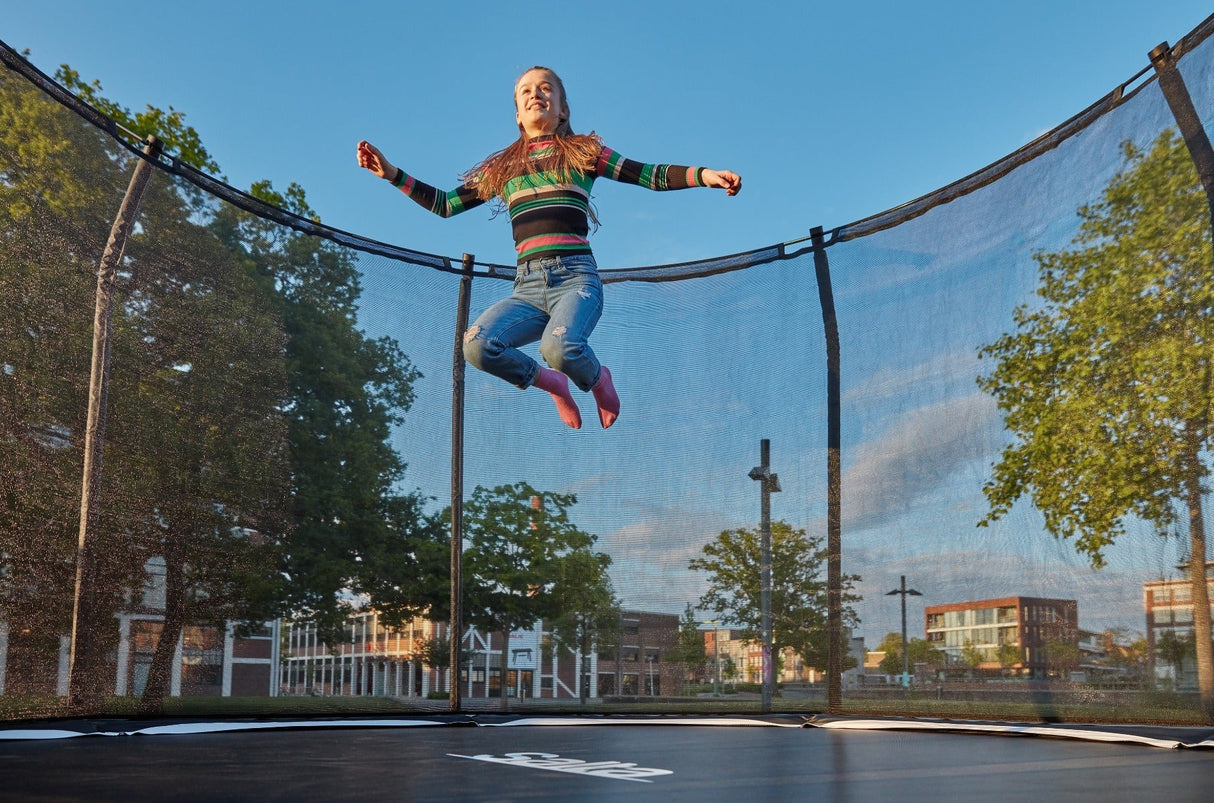 12ft Salta Black Round Premium Edition Trampoline with Enclosure