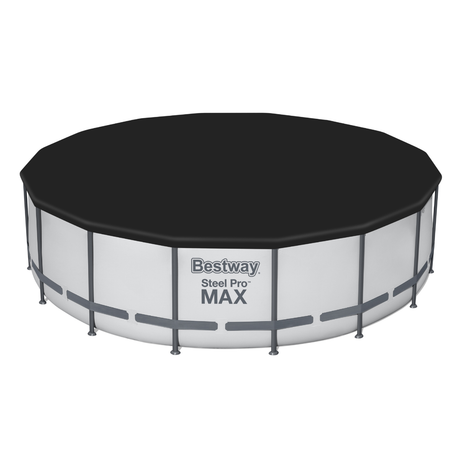 Bestway Round Steel Pro MAX™ Grey 16ft x 48" Above Ground Swimming Pool, Filter, Pump & Accessories