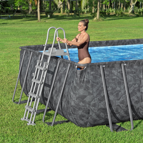 Bestway 24ft x 12ft x 52" Rectangular APX 365 Above Ground Swimming Pool, Polysphere Filter Pump & Accessories