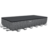 Bestway 24ft x 12ft x 52" Rectangular APX 365 Above Ground Swimming Pool, Polysphere Filter Pump & Accessories