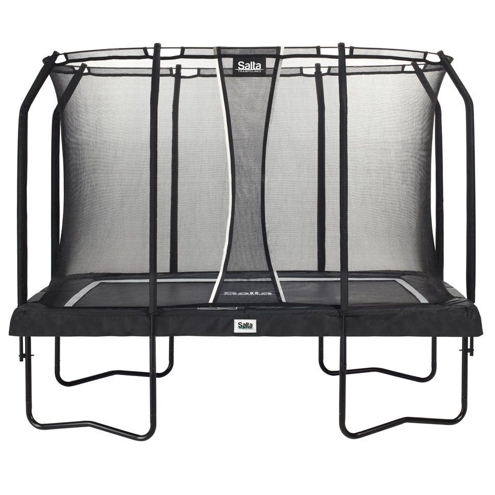 10ft x 7ft Salta Black Rectangular Premium Trampoline with Enclosure (5362)