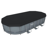 Bestway 18ft x 9ft x 48" Oval Steel Pro Max Above Ground Swimming Pool, Filter Pump & Accessories