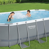 Bestway 18ft x 9ft x 48" Oval Steel Pro Max Above Ground Swimming Pool, Filter Pump & Accessories
