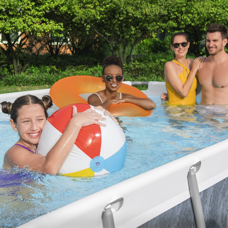 Bestway 13ft 6" x 6ft 7" x 48" Rectangular Steel Pro MAX™ Above Ground Swimming Pool, Filter Pump & Accessories