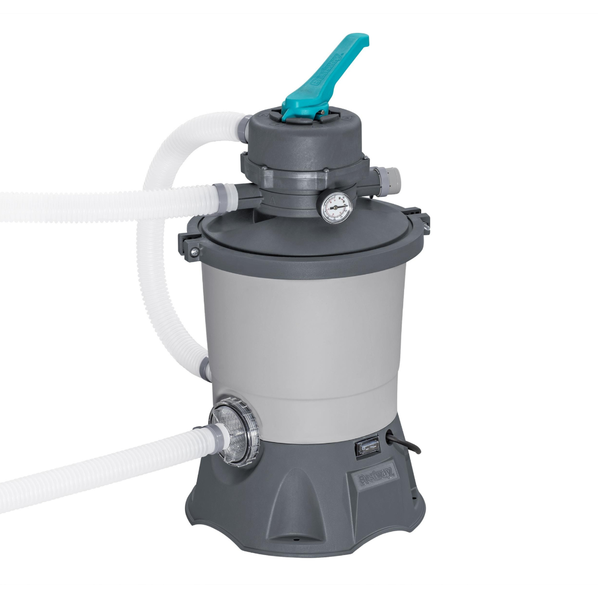 Bestway 16ft x 10ft x 42" Oval Steel Pro MAX™ Splashview Above Ground Swimming Pool, Sand Filter Pump & Accessories