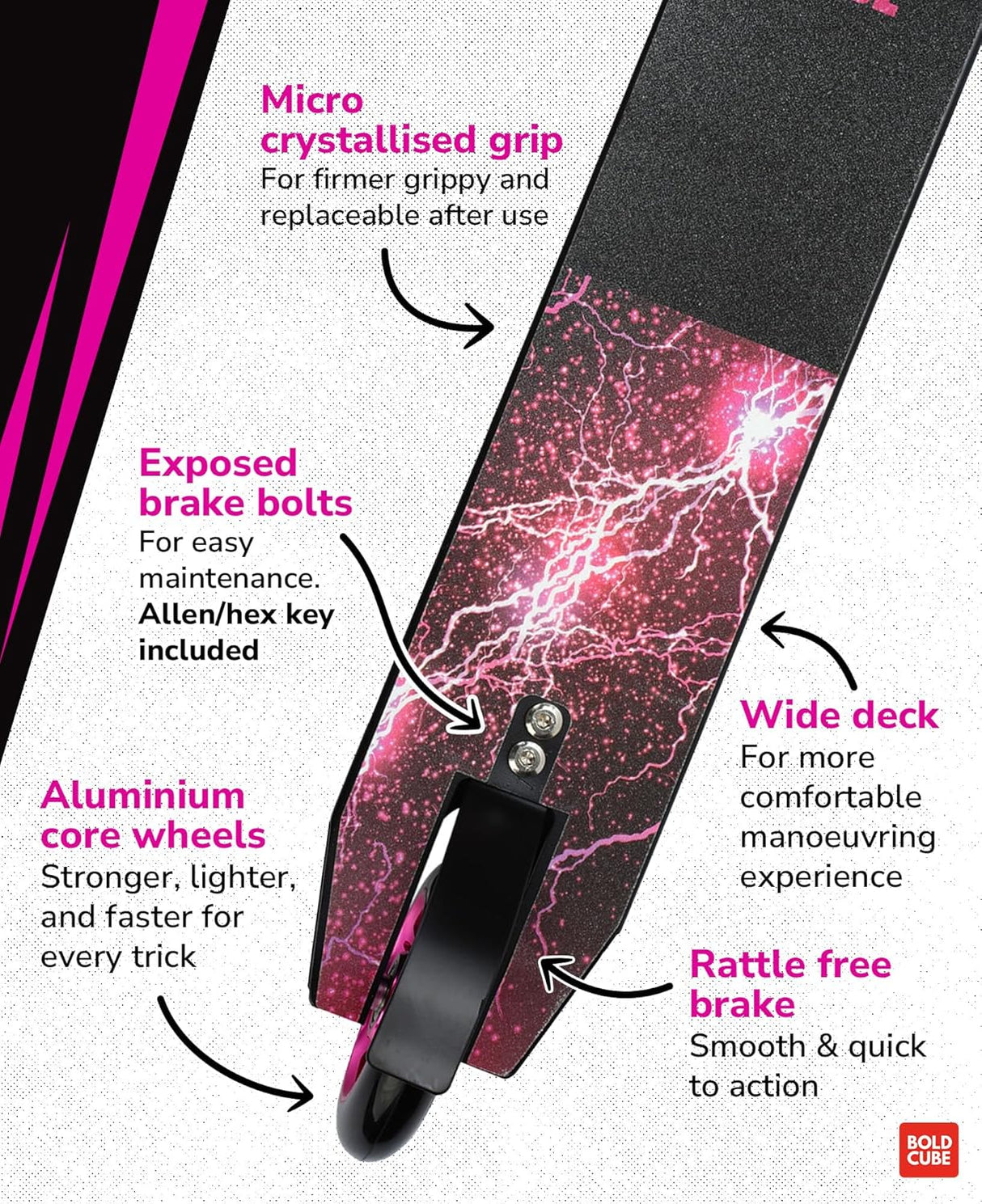 Pink - Deluxe Stunt Scooter