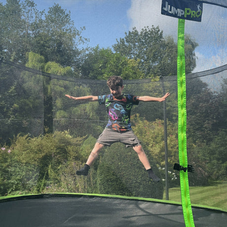 10ft x 7ft JumpPRO® Xplore Green Rectangular Trampoline with Enclosure