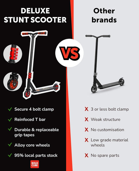 Black - Deluxe Stunt Scooter