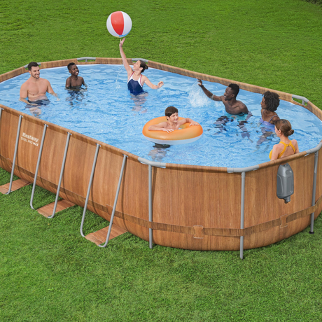 Bestway 20ft x 12ft x 48" Oval Steel Pro MAX™ Comfort Jet Above Ground Swimming Pool, Filter Pump & Accessories