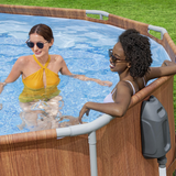 Bestway 20ft x 12ft x 48" Oval Steel Pro MAX™ Comfort Jet Above Ground Swimming Pool, Filter Pump & Accessories