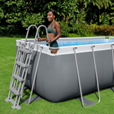Bestway 13ft 3" x 6ft 7" x 48" Rectangular Steel Pro MAX™ Above Ground Swimming Pool, Sand Filter Pump & Accessories