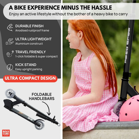 Black - Deluxe 2 Wheel Scooter