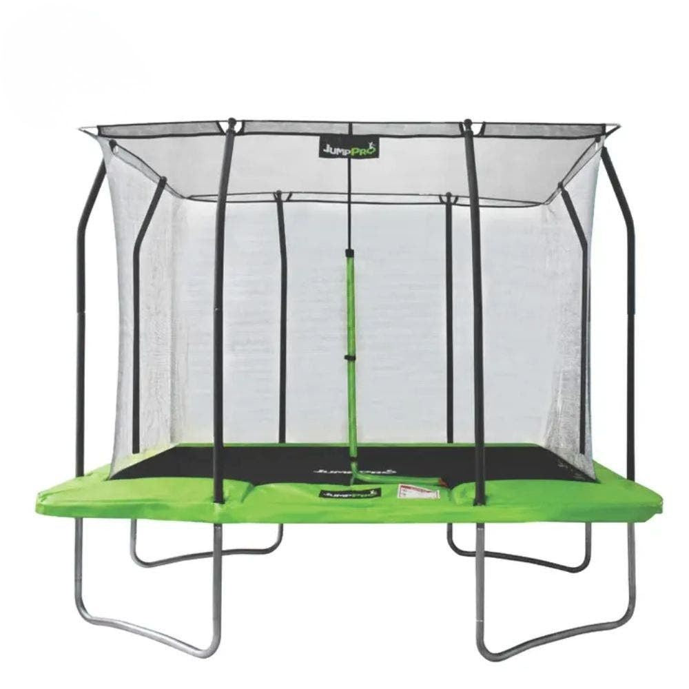 11ft x 8ft JumpPRO™ Xplore Green Rectangular Trampoline with Enclosure