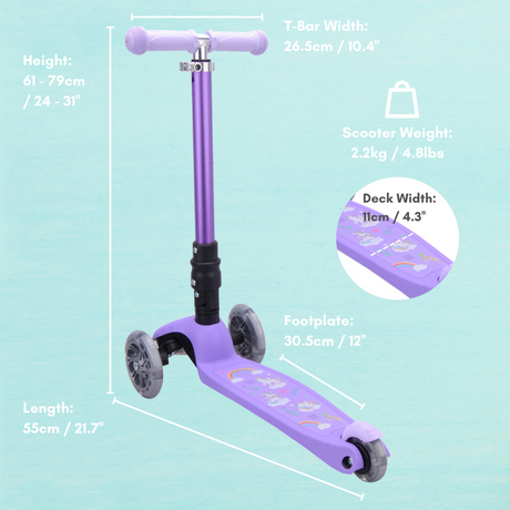 Dinosaur - Teeny Fold 3 Wheel Scooter