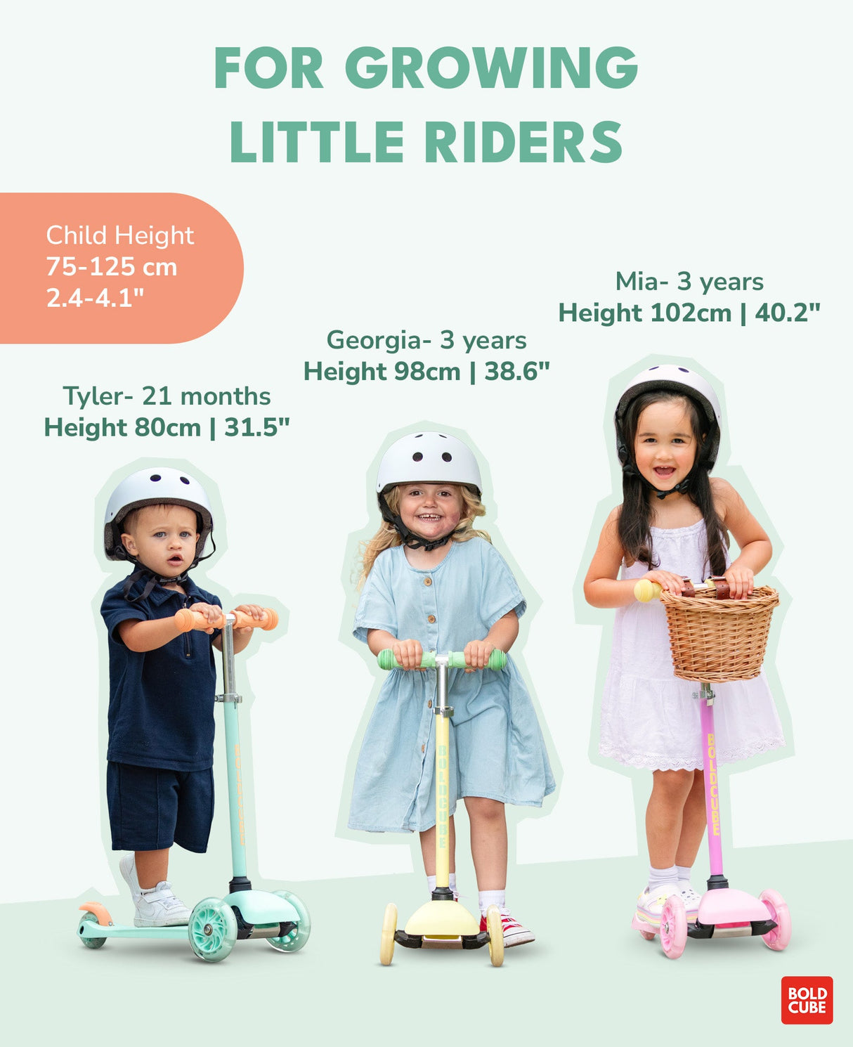 Mint - Teeny 3 Wheel Scooter