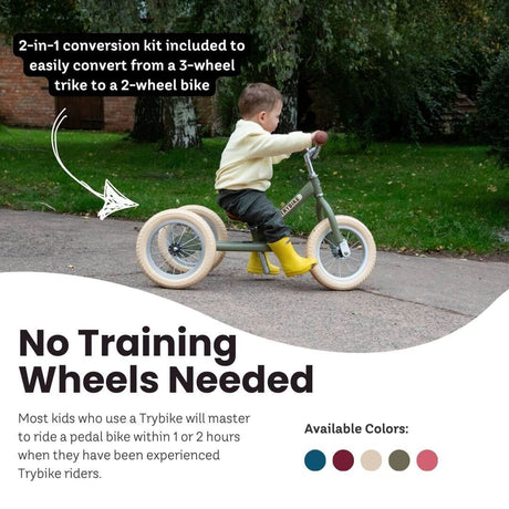 Trybike 2-in-1 Convertible Balance Bike & Trike