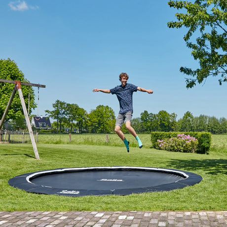 12ft Salta Royal Baseground Black Round Trampoline