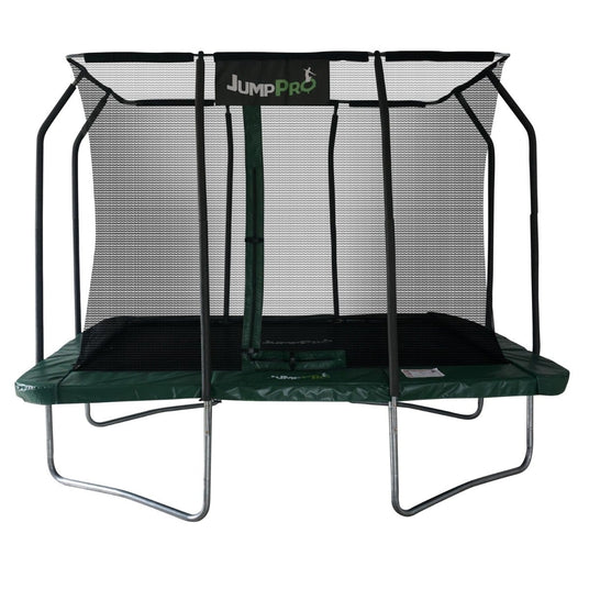 9ft x 6ft JumpPRO™ Xcite Green Rectangular Trampoline with Enclosure
