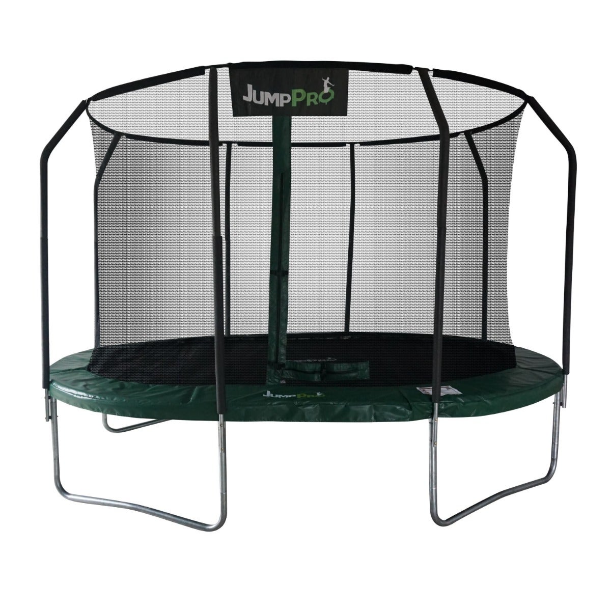 12ft x 8ft JumpPRO™ Xcite Black Oval Trampoline with Enclosure (JV128G)
