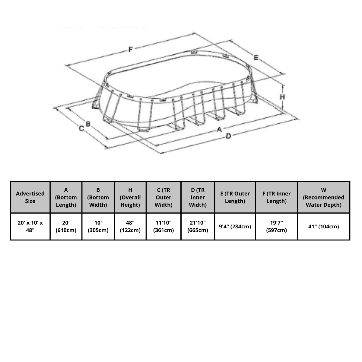 Intex 20ft x 10ft x 48" Prism Frame™ Oval Above Ground Swimming Pool with Filter Pump and Accessories