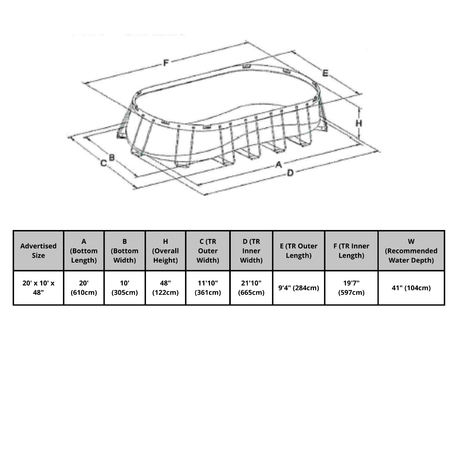 Intex 20ft x 10ft x 48" Prism Frame™ Oval Above Ground Swimming Pool with Filter Pump and Accessories