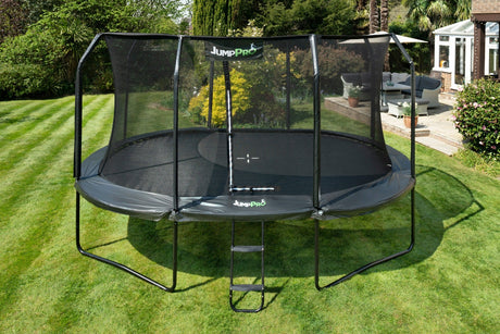 15ft x 10ft JumpPRO™ Xcel Black Oval Trampoline with Enclosure