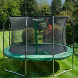 10ft x 7ft JumpPRO™ Xcite Green Oval Trampoline with Enclosure
